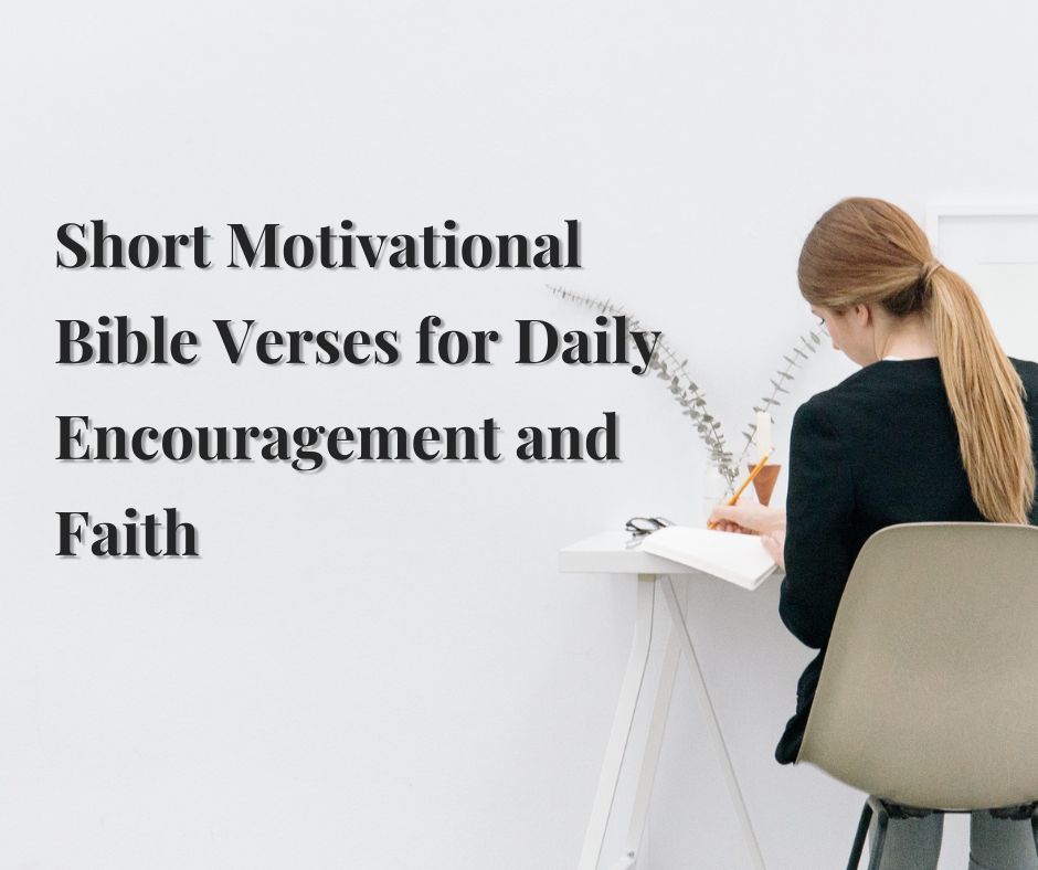 Short Motivational Bible Verses for Daily Encouragement and Faith